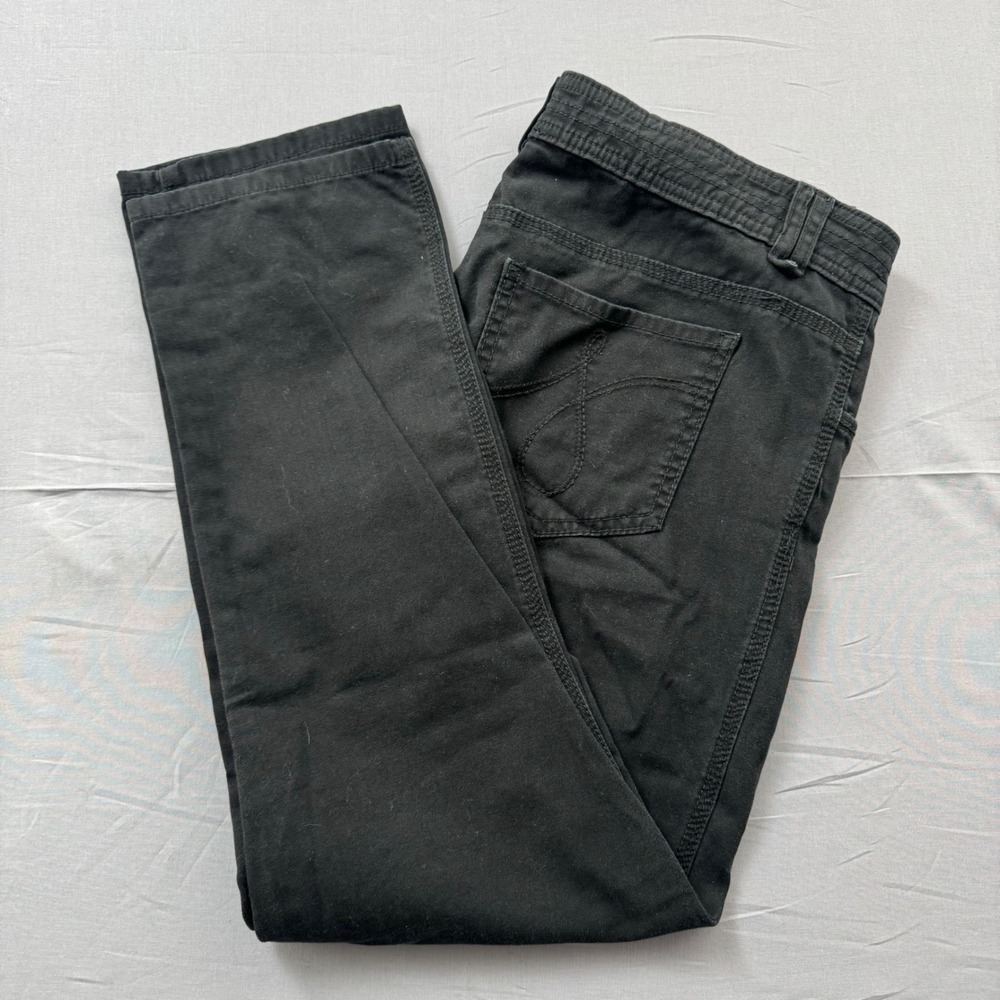 Juicy‎ Couture Black Straight Leg Pants Womens Size 10 Embroidered Pockets Y2K
